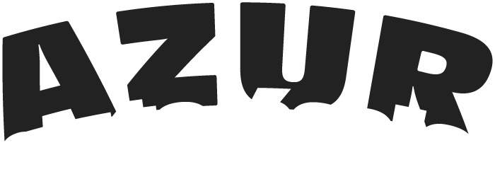 Logo négatif auto-école AZUR Lambersart, Pérénchies et Quesnoy-sur-Deûle (Négatif)